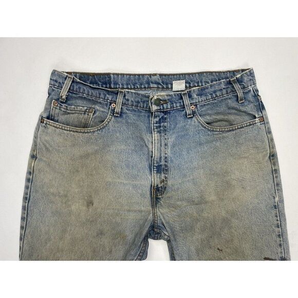 VINTAGE Levi's 550 Relaxed Fit Denim Jeans Men 37 X 30 Blue Tag Size 38 x 30 - Picture 3 of 12